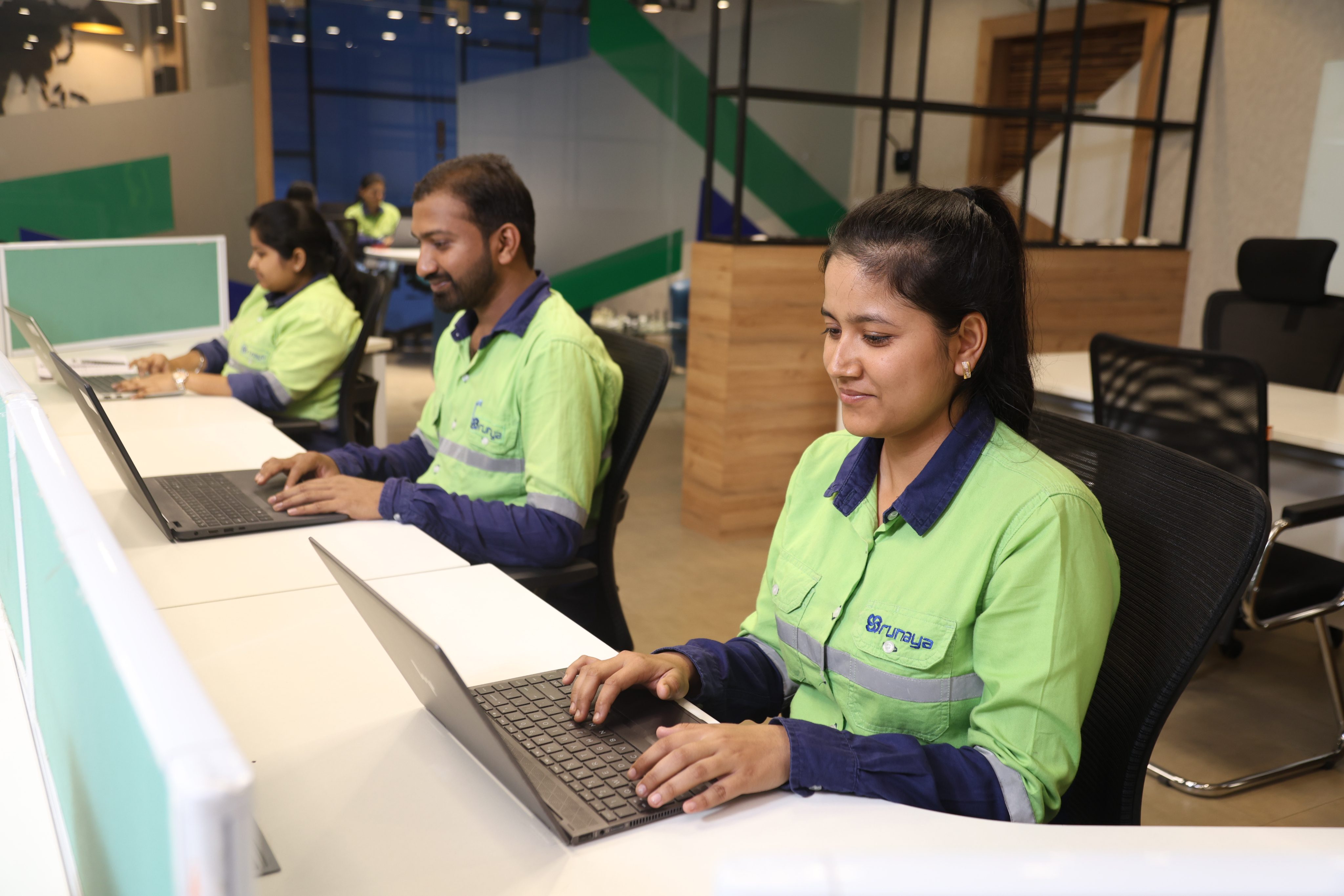 Runaya team members at work